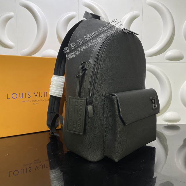 LOUIS VUITTON專櫃新款包包 路易威登Aerogram雙肩包 LV牛皮男士後背包 M57079  ydh4090